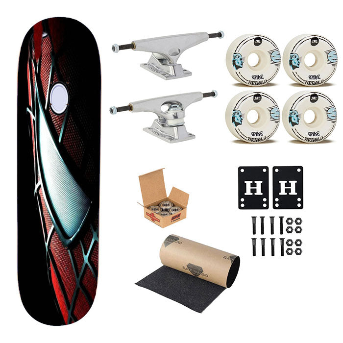 Spiderman Mask Skateboard Complete Board 8.0" X 31.75"