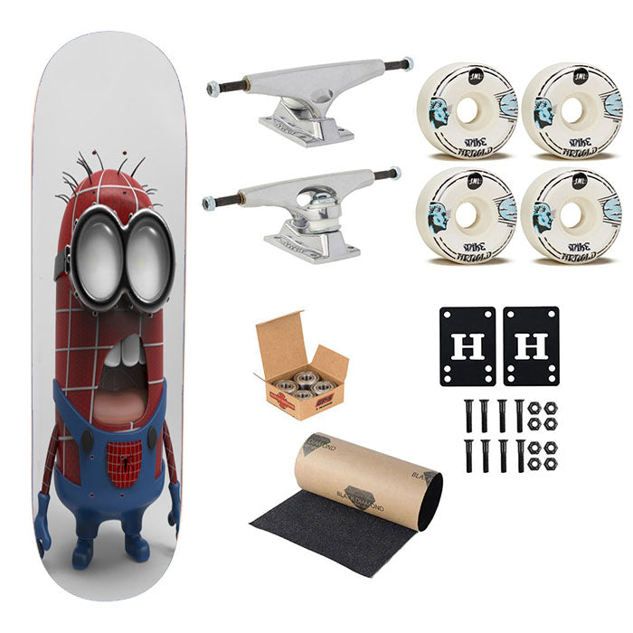 Spiderman Minion Skateboard Complete Board 8.0" X 31.75"