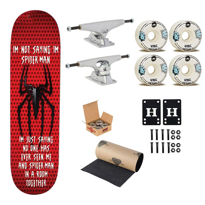 Spiderman Not Saying Skateboard Complete Board 8.0" X 31.75"