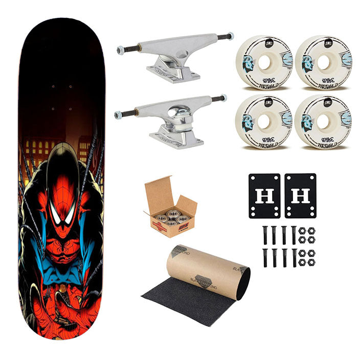 Spiderman On You Parallax Skateboard Complete Board 8.0" X 31.75"