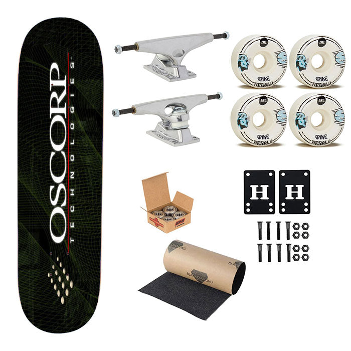 Spiderman Oscorp Logo Skateboard Complete Board 8.0" X 31.75"