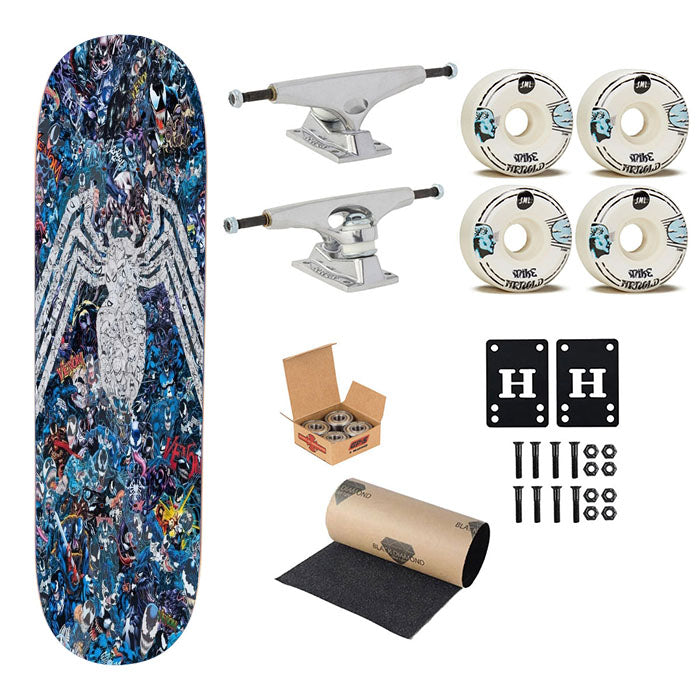 Spiderman Venom Photo Collage Skateboard Complete Board 8.0" X 31.75"