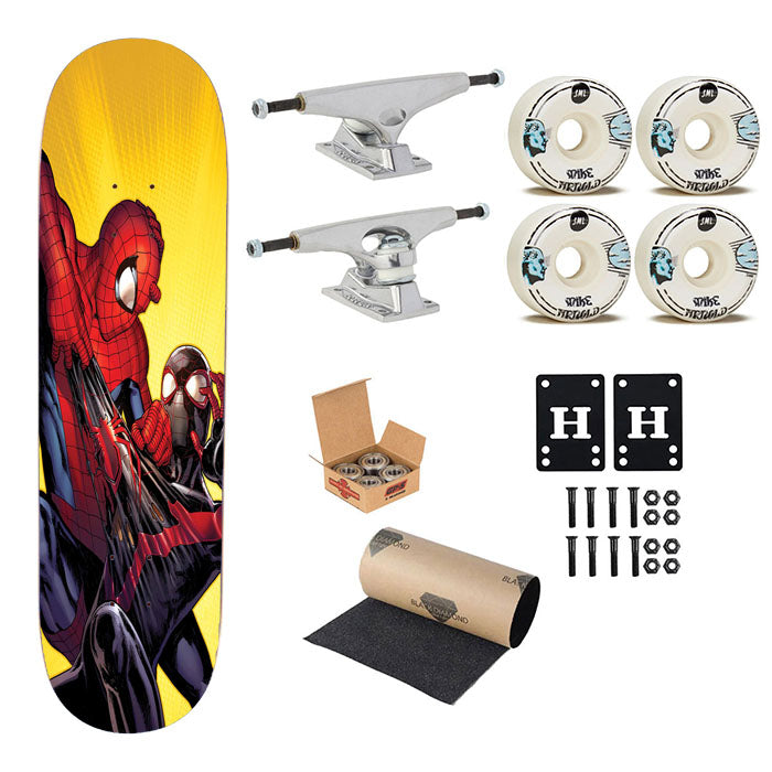 Spiderman Vs Spiderman Into The Verse Skateboard Complete Board 8.0" X 31.75"