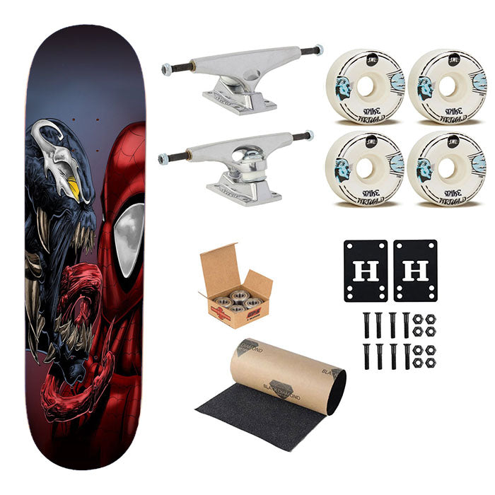 Spiderman Vs Venom Artwork Skateboard Complete Board 8.0" X 31.75"