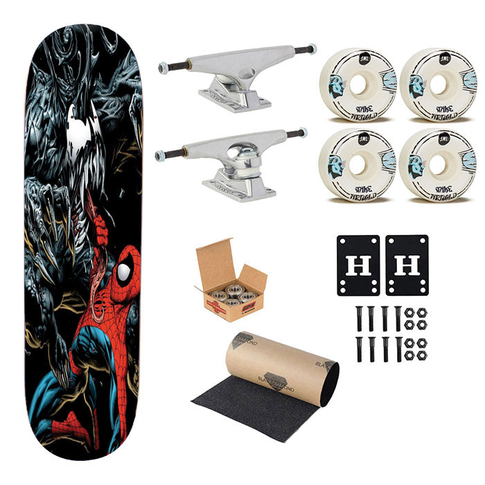 Spiderman Vs Venom Comics Skateboard Complete Board 8.0" X 31.75"