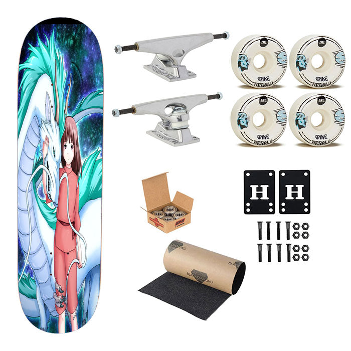 Spirited Away On Galaxy Nebula Skateboard Complete Board 8.0" X 31.75"