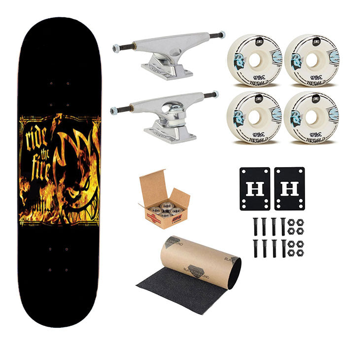 Spitfire Ride The Fire Skateboard Complete Board 8.0" X 31.75"