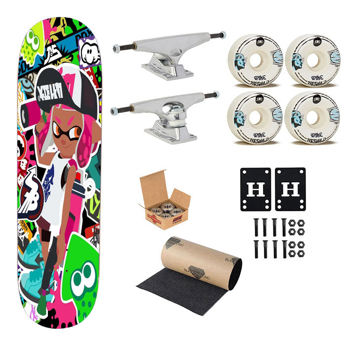 Splatoon Skateboard Complete Board 8.0" X 31.75"