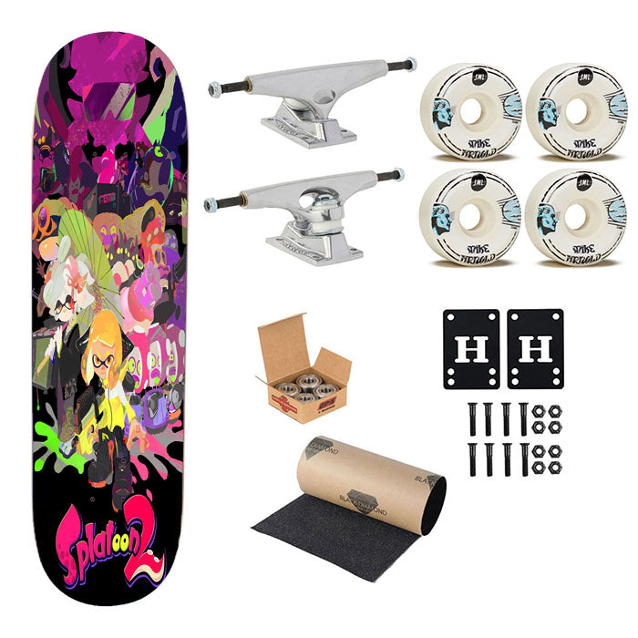 Splatoon Splash Game Wallpape Skateboard Complete Board 8.0" X 31.75"