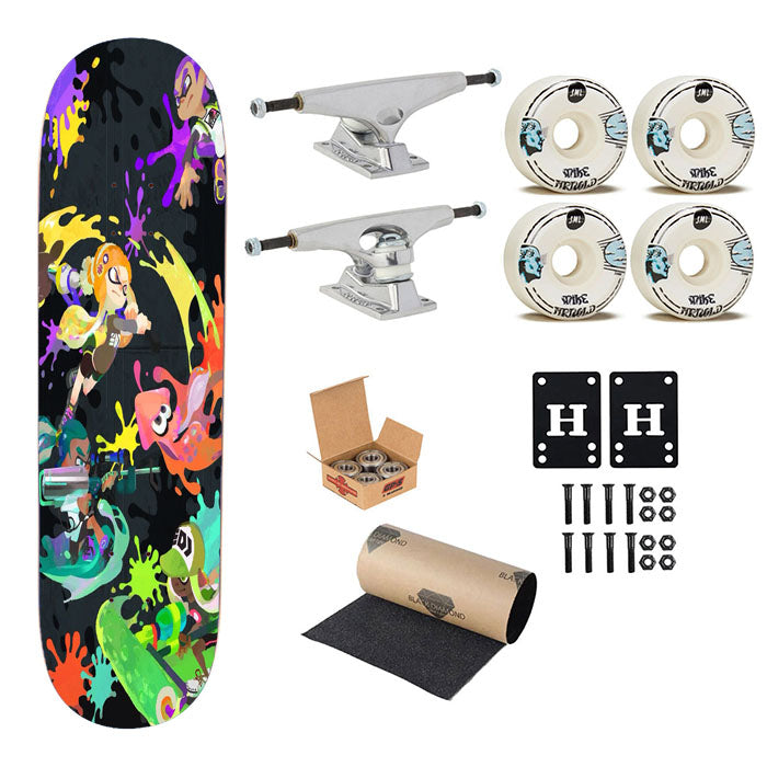 Splatoon Game Wallpaper Skateboard Complete Board 8.0" X 31.75"