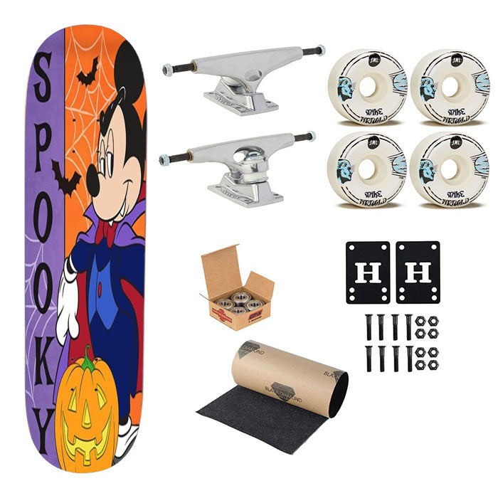 Spooky Mickey Mouse Skateboard Complete Board 8.0" X 31.75"