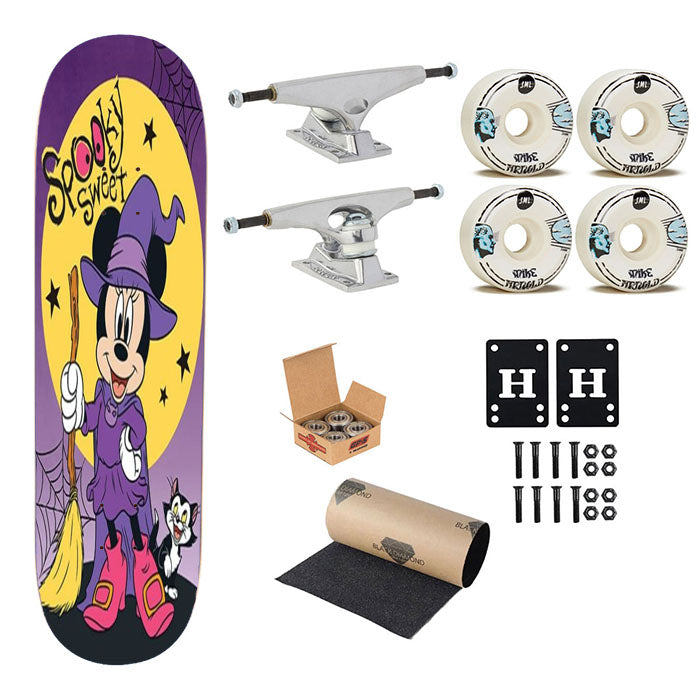 Spooky Sweet Minnie Figaro Skateboard Complete Board 8.0" X 31.75"