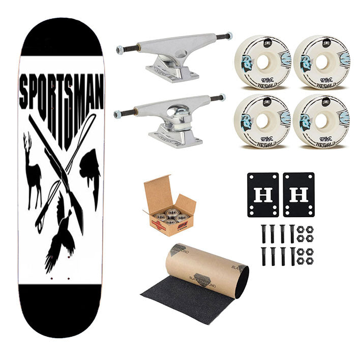 Sports Man Hunting Logo Skateboard Complete Board 8.0" X 31.75"