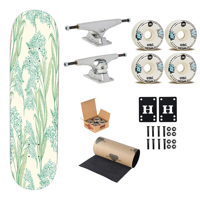 Spring Blossom Flower Skateboard Complete Board 8.0" X 31.75"