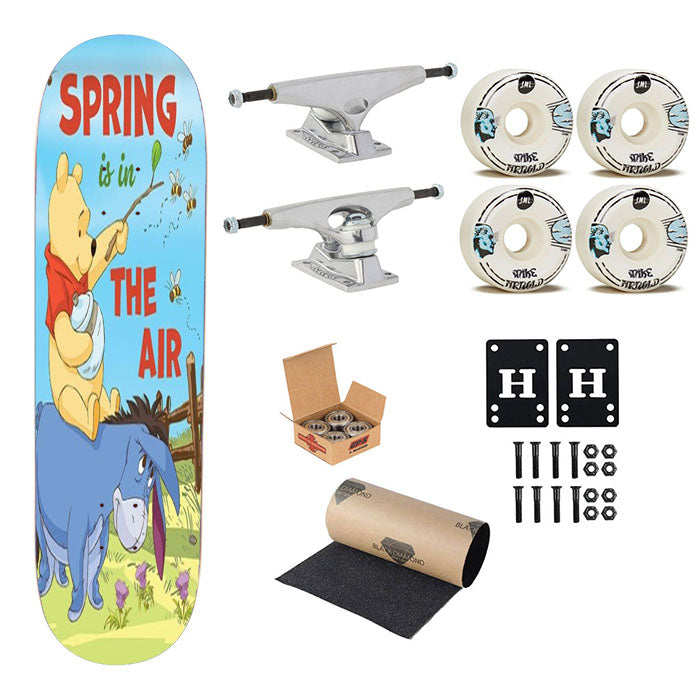 Spring In The Air Pooh And Eeyore Skateboard Complete Board 8.0" X 31.75"