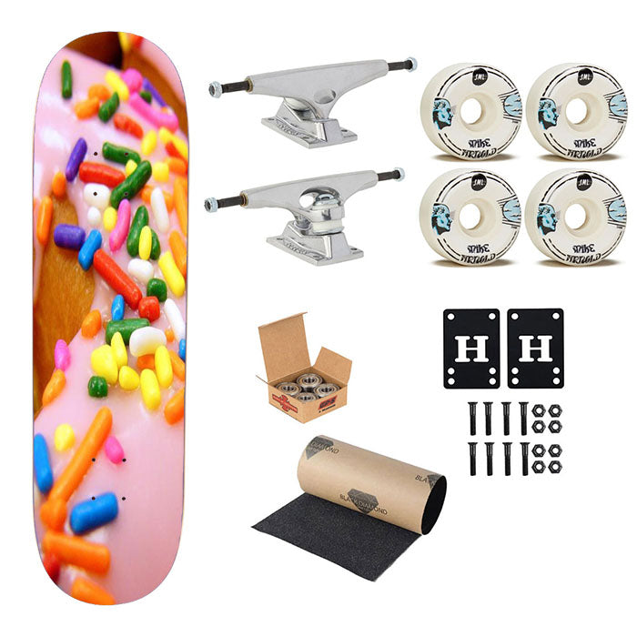 Sprinkle Donut Skateboard Complete Board 8.0" X 31.75"