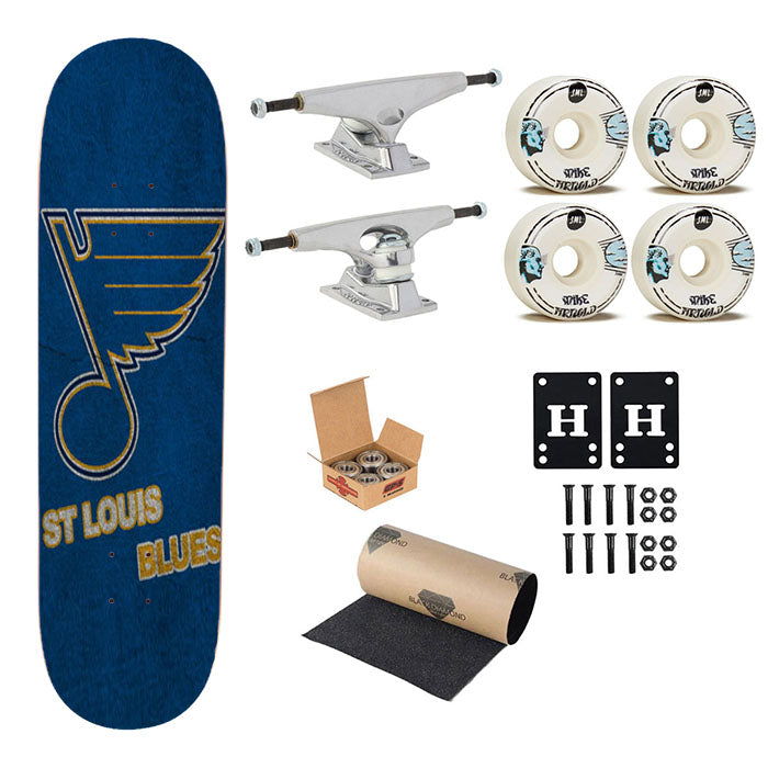 St Louis Blues Art Skateboard Complete Board 8.0" X 31.75"
