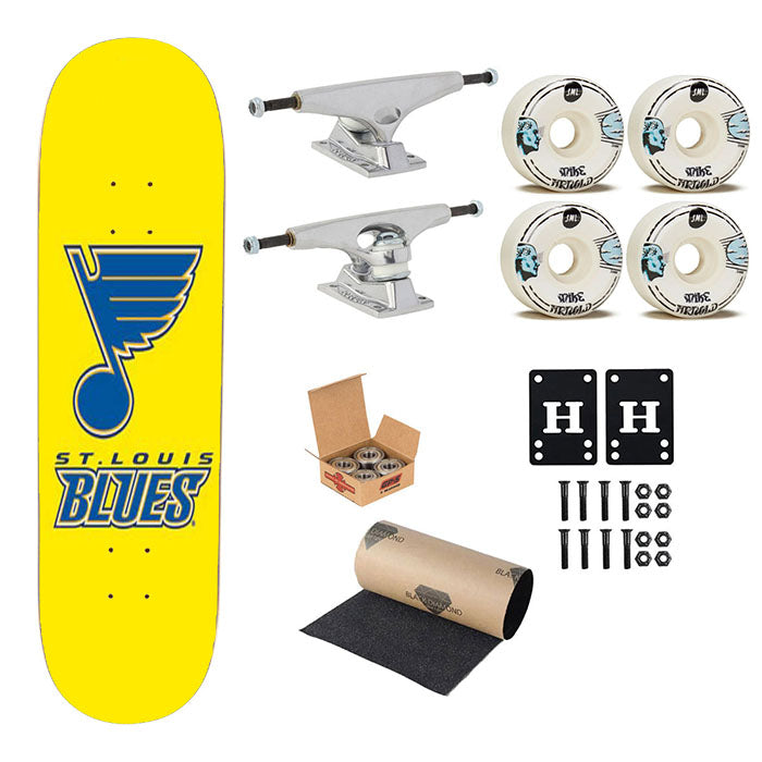 St Louis Blues Yellow Skateboard Complete Board 8.0" X 31.75"