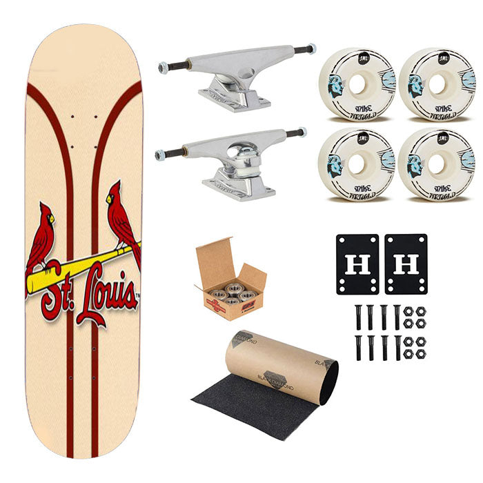 St Louis Cardinals 48 Skateboard Complete Board 8.0" X 31.75"
