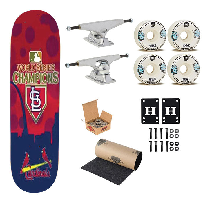 St Louis Cardinals Champ Silhouette Skateboard Complete Board 8.0" X 31.75"
