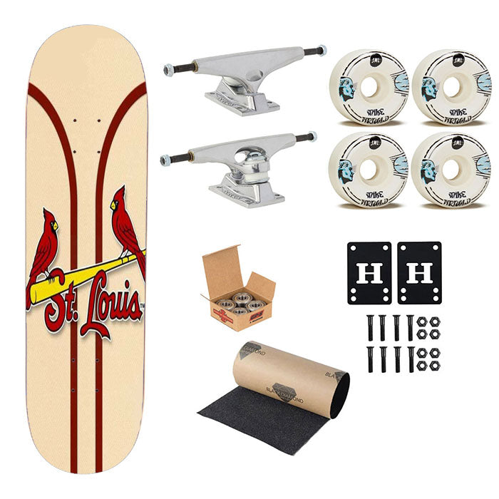 St Louis Cardinals Jersey Skateboard Complete Board 8.0" X 31.75"