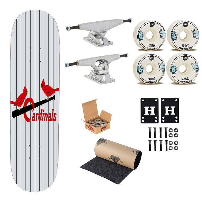 St Louis Cardinals Jersey Emblem Skateboard Complete Board 8.0" X 31.75"