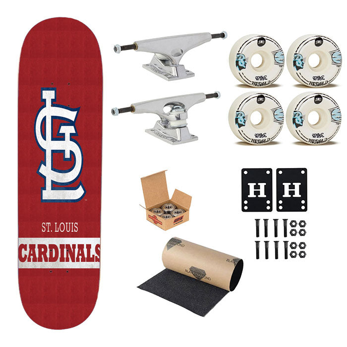 St Louis Cardinals Logo Skateboard Complete Board 8.0" X 31.75"