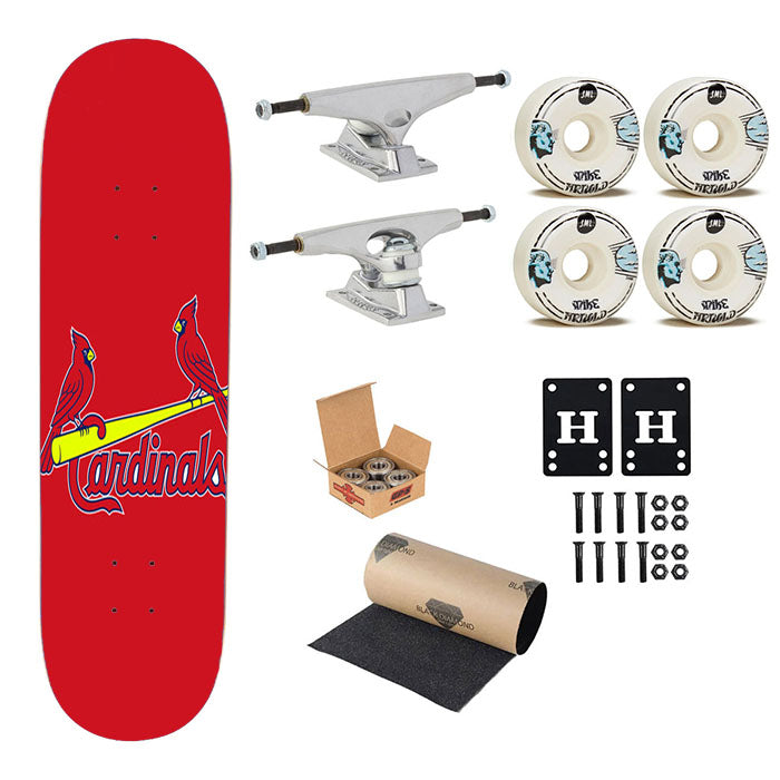 St Louis Cardinals Two Birds Skateboard Complete Board 8.0" X 31.75"