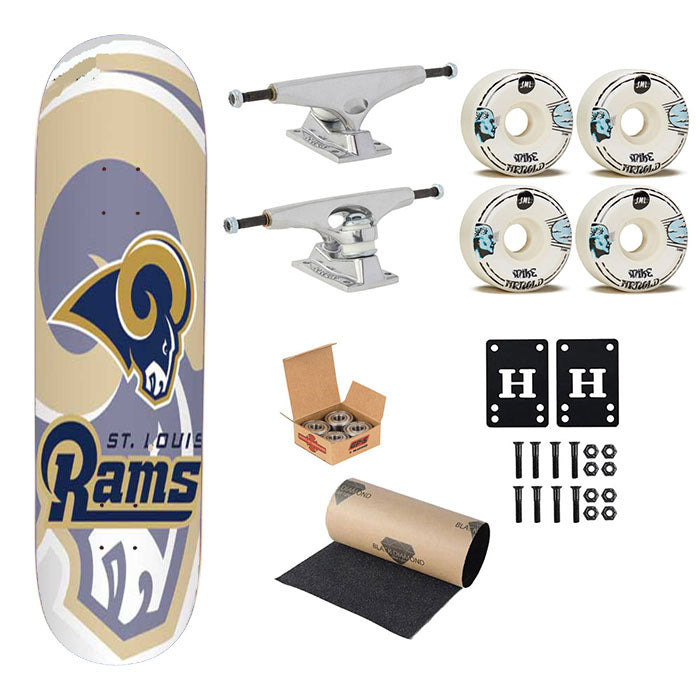St Louis Rams Fade Skateboard Complete Board 8.0" X 31.75"