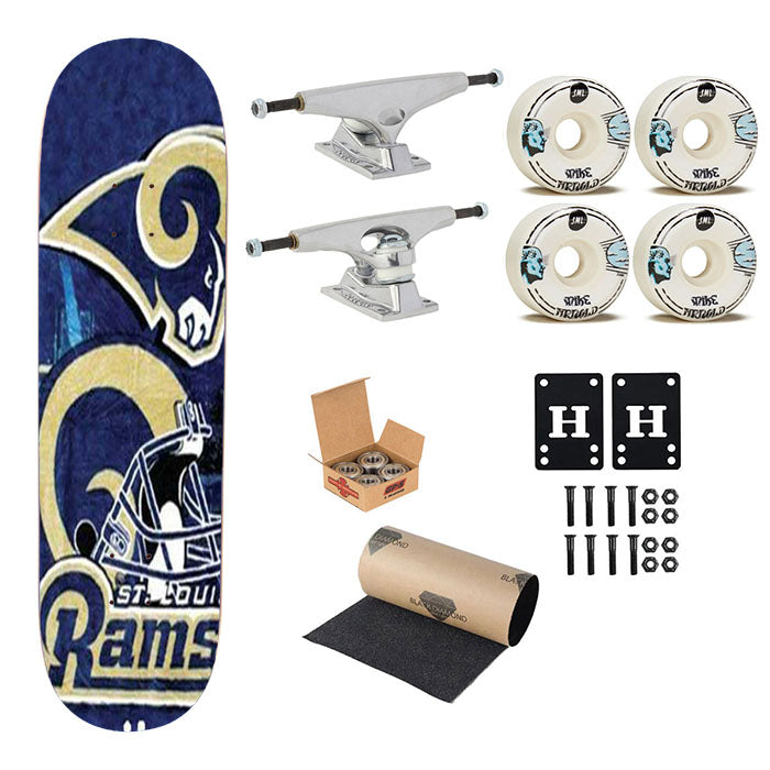 St Louis Rams Sketch Skateboard Complete Board 8.0" X 31.75"