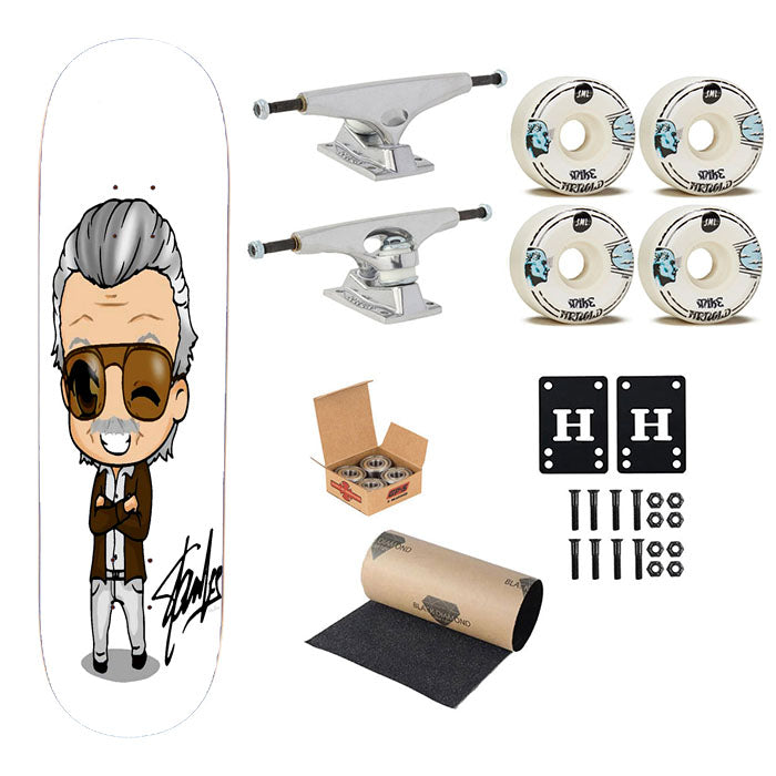 Stan Lee Marvel Chibi Skateboard Complete Board 8.0" X 31.75"