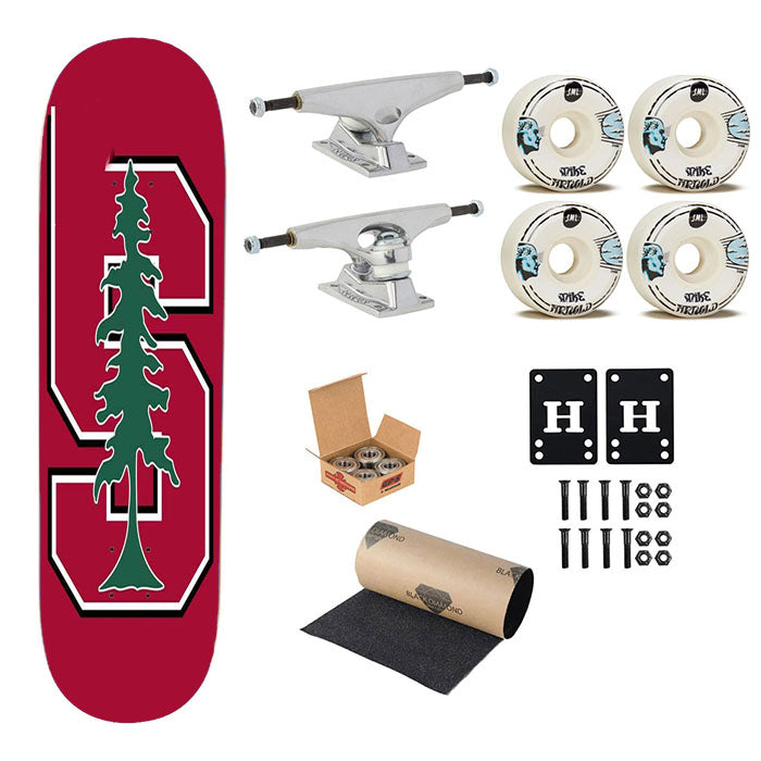 Stanford University Icon Skateboard Complete Board 8.0" X 31.75"