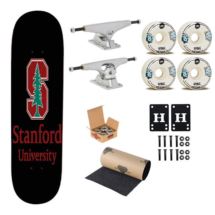 Stanford University Logo Skateboard Complete Board 8.0" X 31.75"