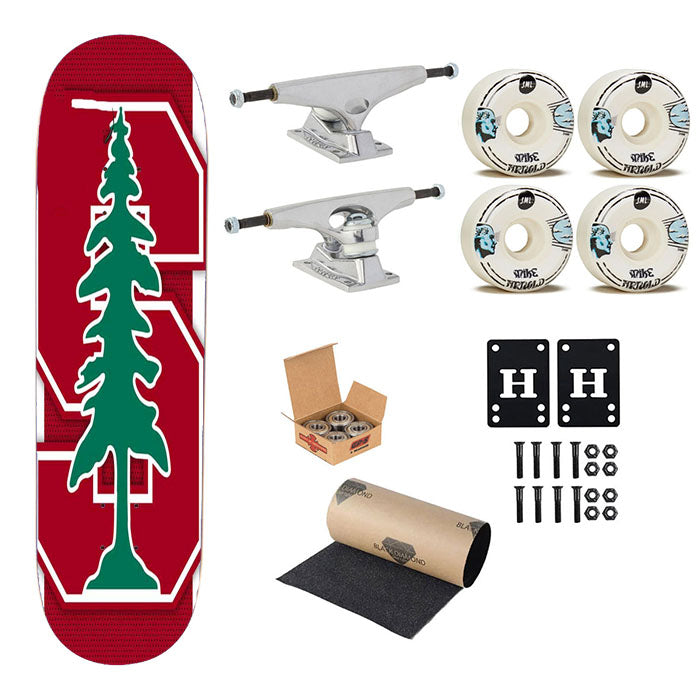 Stanford University Symbol Skateboard Complete Board 8.0" X 31.75"