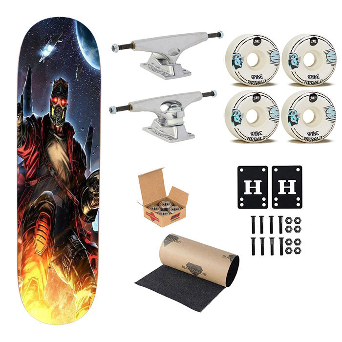 Star Lord Galaxy War Skateboard Complete Board 8.0" X 31.75"