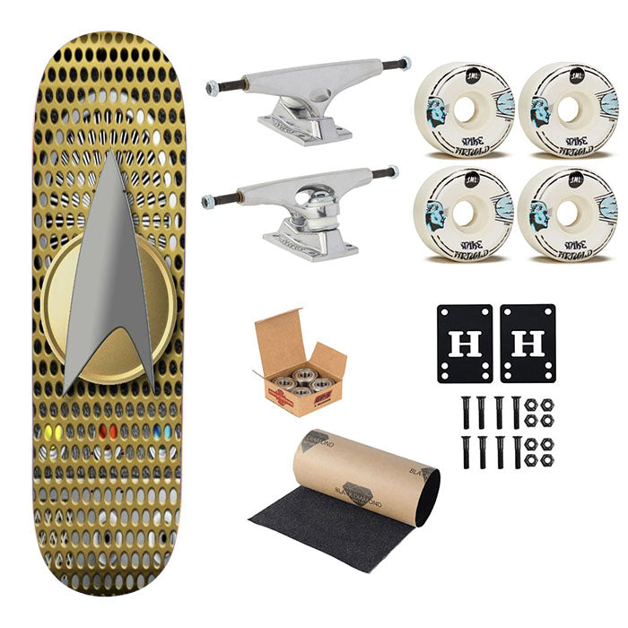 Star Trek Communicator Symbol Skateboard Complete Board 8.0" X 31.75"