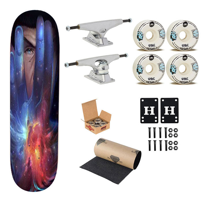 Star Trek Leonard Nimor Galaxy Skateboard Complete Board 8.0" X 31.75"