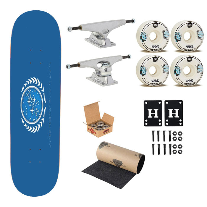 Star Trek United Federation Of Planets Skateboard Complete Board 8.0" X 31.75"