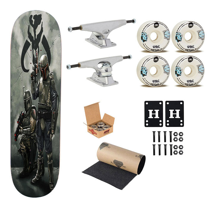 Star Wars Boba Fett 3 Skateboard Complete Board 8.0" X 31.75"