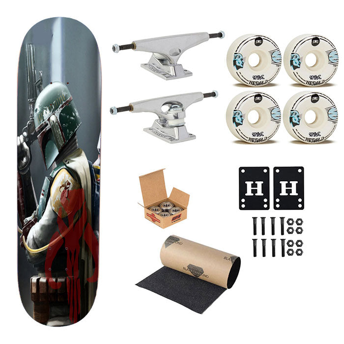 Star Wars Boba Fett Cool Skateboard Complete Board 8.0" X 31.75"