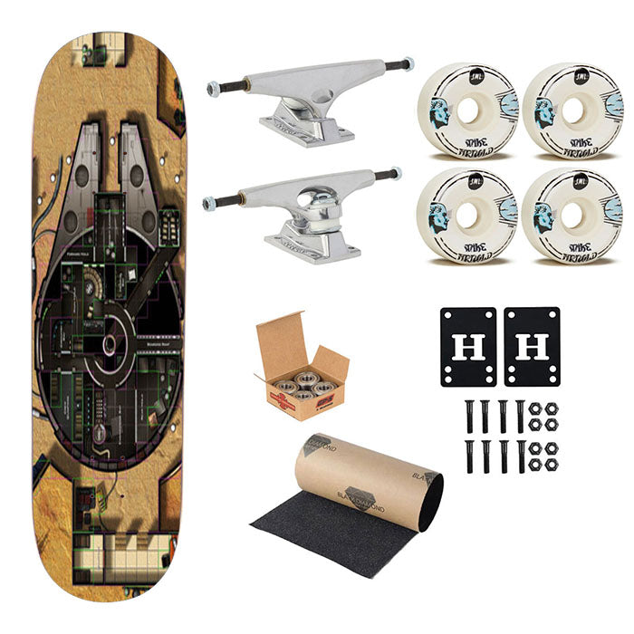 Star Wars Ship Map Skateboard Complete Board 8.0" X 31.75"