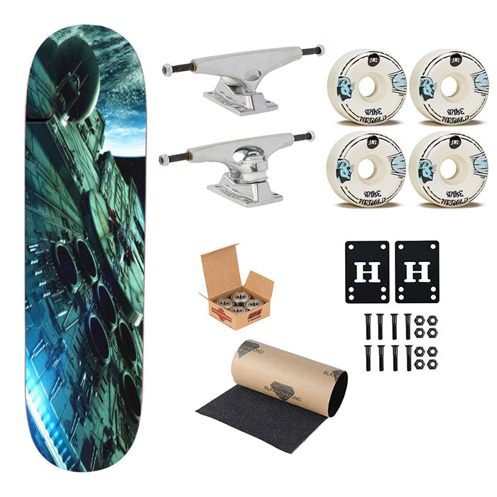 Star Wars Spaceship Planet Skateboard Complete Board 8.0" X 31.75"