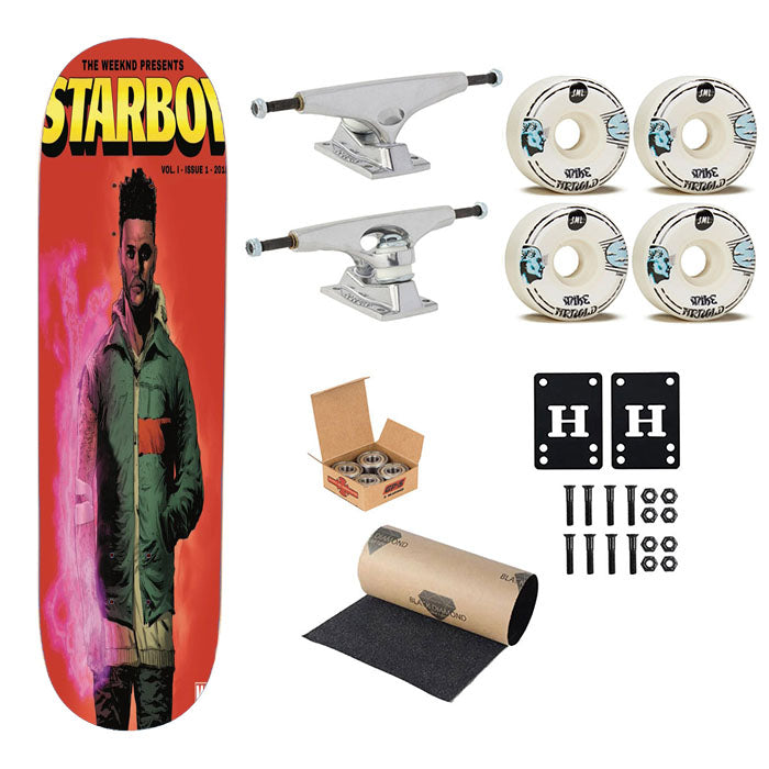 Starboy Marvel Poster Skateboard Complete Board 8.0" X 31.75"