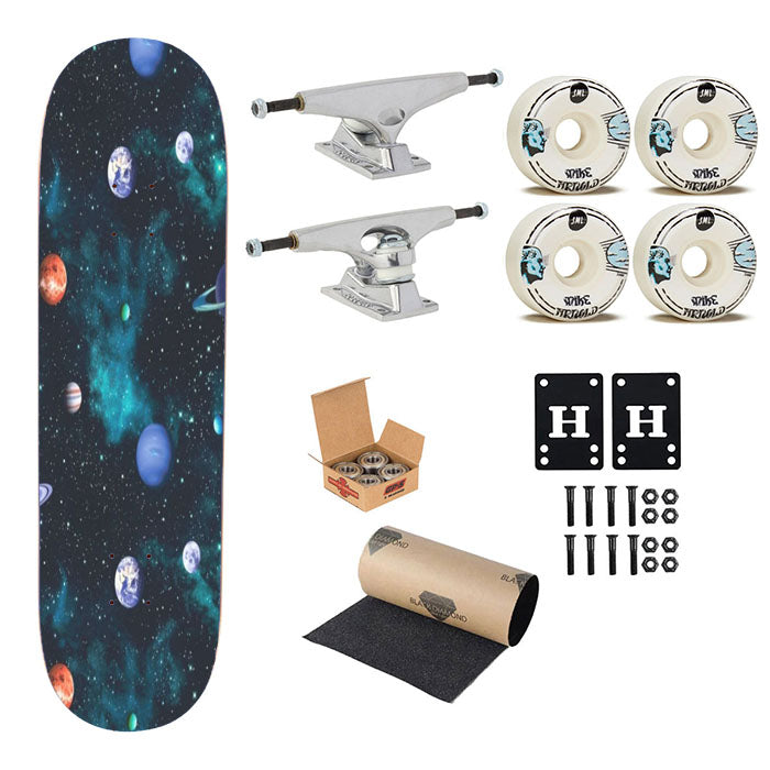 Starlight In The Galaxy Amazing Pattern Skateboard Complete Board 8.0" X 31.75"