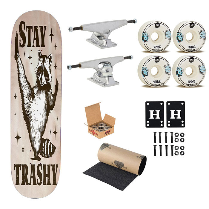 Stay Trashy Skateboard Complete Board 8.0" X 31.75"