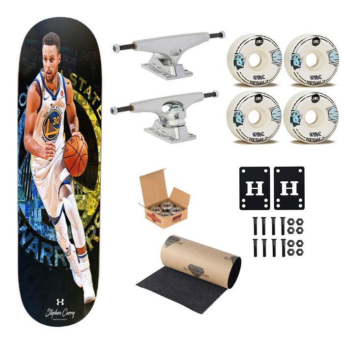 Stephen Curry Golden State Warriors Skateboard Complete Board 8.0" X 31.75"