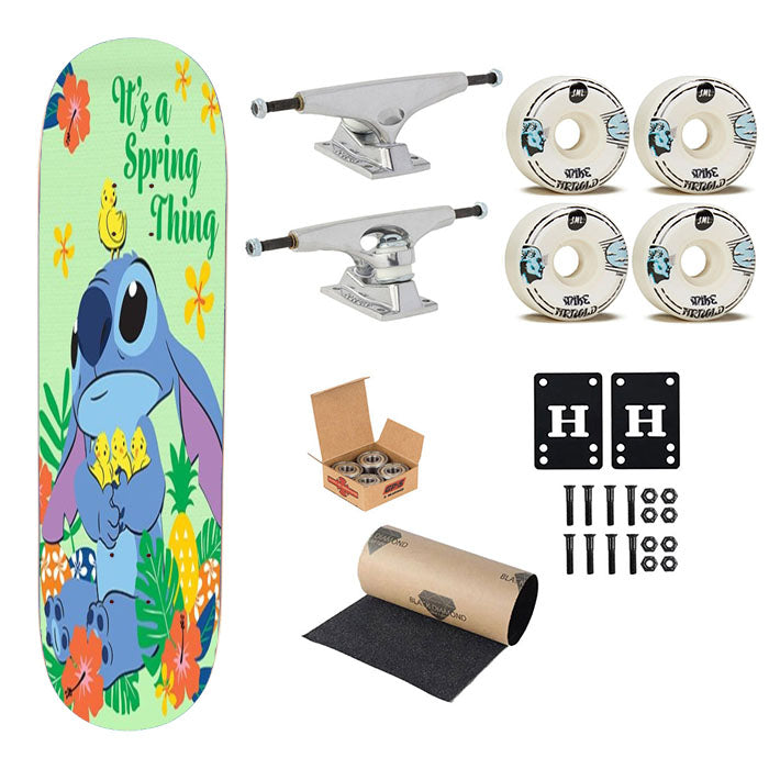 Stitch Spring Chicks Skateboard Complete Board 8.0" X 31.75"