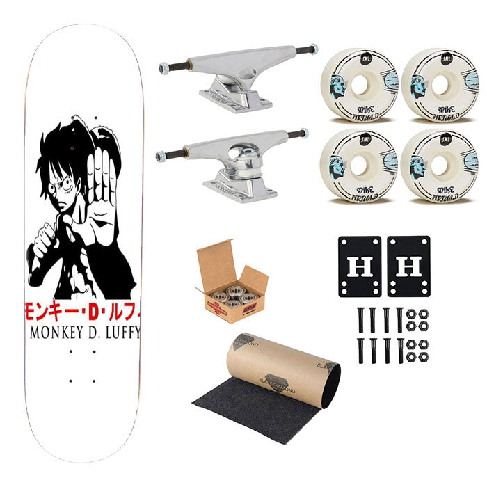 Straw Hat Monkey De Luffy Skateboard Complete Board 8.0" X 31.75"