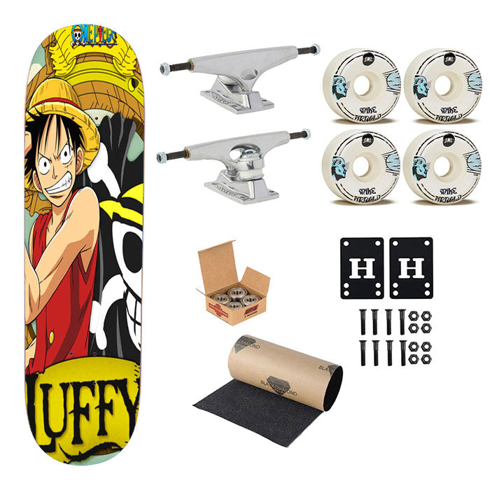 Straw Hat Pirate Captain Skateboard Complete Board 8.0" X 31.75"