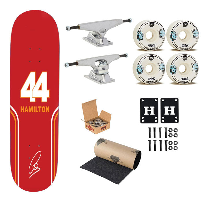 Stripes 44 Hamilton Skateboard Complete Board 8.0" X 31.75"